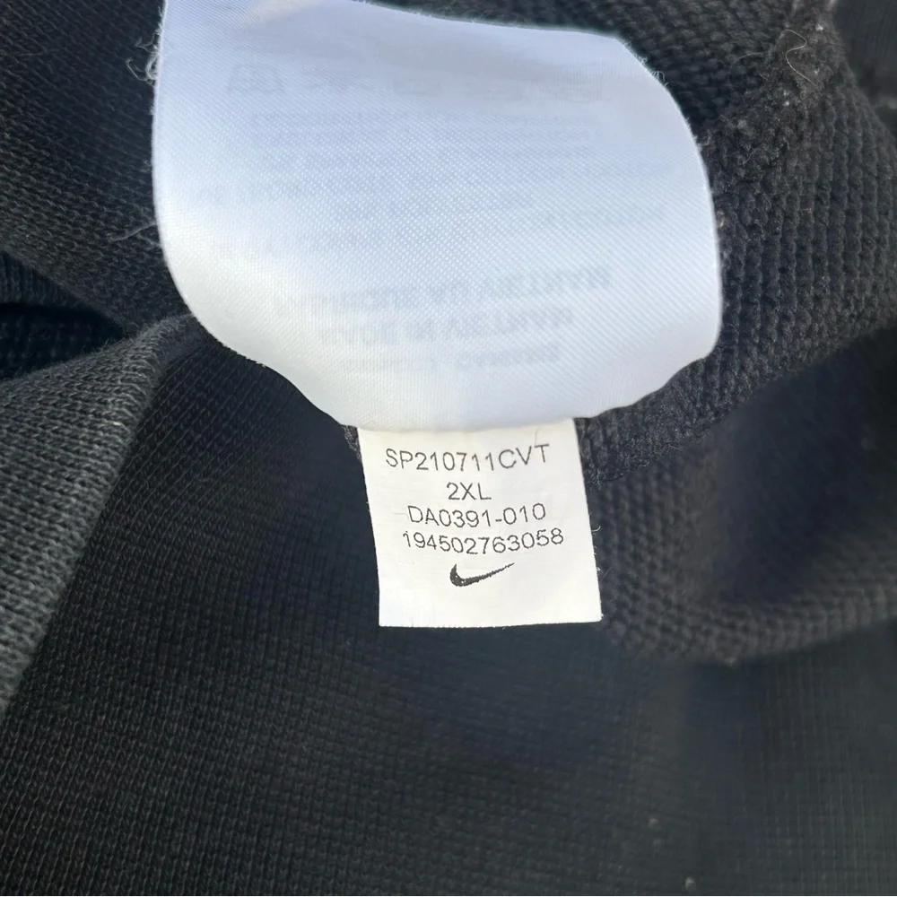 Nike Men's Black Sweater with Red and Blue Accents
